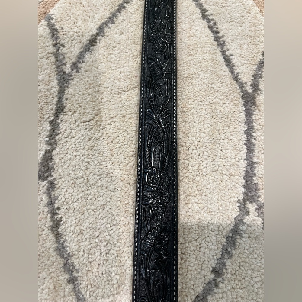 Justin Top Grain Black Cowhide Men’s Leather Belt -Size 36